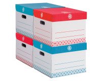 Mini Archivbox Bruneau H 27 x B 39 x T 36 cm aus farbiger Wellpappe