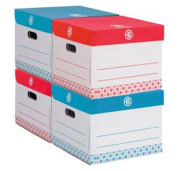 Mini Bruneau archive cases H 27 x W 39 x D 36 cm in colored kraft