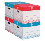 Caisse archives mini Carton Bruneau - H 27 x L 39 x P 36 cm - Haute résistance - Couleur