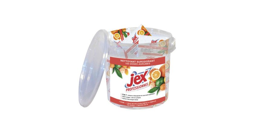Nettoyant surodorant multi-usages Jex agrumes - Boîte de 100 doses