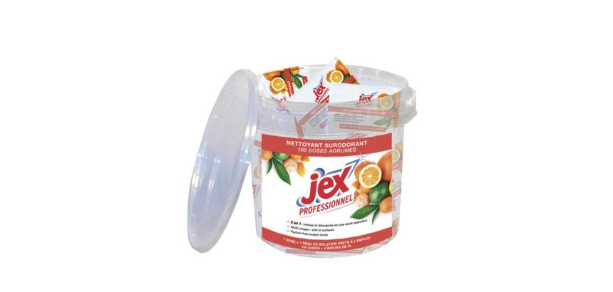 Nettoyant surodorant multi-usages Jex agrumes - Boîte de 100 doses