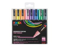 Marcador Posca PC5M colores pastel surtidos, punta cónica 1,8 a 2,5 mm - Estuche de 8