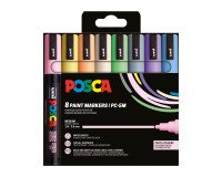 Marker Posca assorted pastel colours conical point 1.8 to 2.5 mm - Box of 8