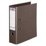 Classeur à levier plastifié Oxford A4 - Dos 8 cm marron