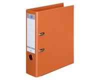 Classeur à levier Oxford plastique dos 8 cm A4 - orange