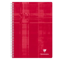 Cahier spirale Clairefontaine Metric A4 21 x 29,7 cm petits carreaux 180 pages