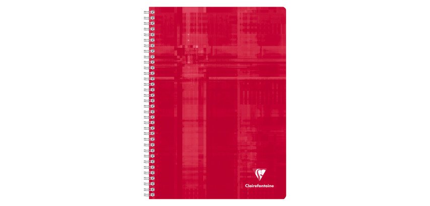 Schrift Clairefontaine spiraal 21 x 29,7 cm geassorteerde kleuren - geruit 5 x 5 - 180 pagina's 