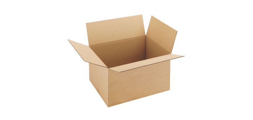 Caisse américaine kraft brun simple cannelure H 32 x L 36 x P 50 cm