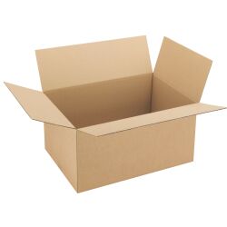 Carton Caisse américaine kraft brun simple cannelure L 60 x I 40 x H 30 cm