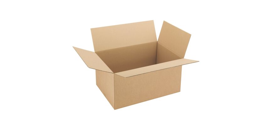 Caisse américaine kraft brun simple cannelure H 30 x L 40 x P 60 cm