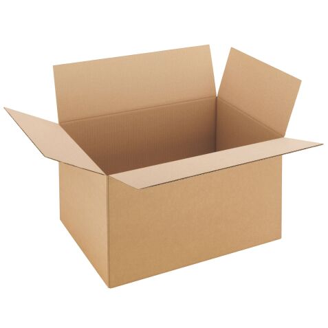 Carton Caisse américaine kraft brun simple cannelure L 41 x l 31 x H 24 cm