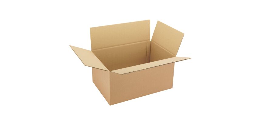 Caisse américaine kraft brun double cannelure H 30 x L 40 x P 50 cm