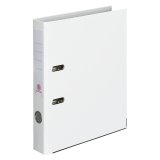 Geplastificeerde hefboommap wit - rug 5 cm