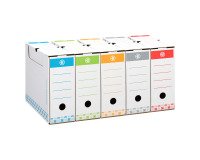 Scatole archivio storico A4 Bruneau colore bianco dorso 10 cm