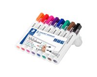 Rotulador de pizarra blanca borrable Staedtler Lumocolor Colors Punta de 2 mm - Pack de 8