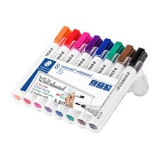 Rotulador de pizarra blanca borrable Staedtler Lumocolor Colors Punta de 2 mm - Pack de 8