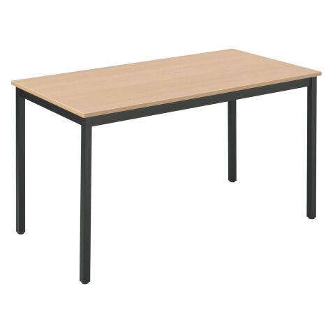 Mesa rectangular Haya 120 x 60 cm multiforma Budget patas negras