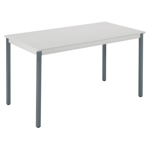 Mesa rectangular Gris claro 120 x 60 cm multiforma Budget patas antracita