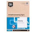 Pochettes de plastification 3L dos adhésif A4 300 µ - Boite de 10