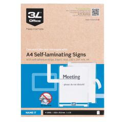 Packet, 10 adhesive plasticization sleeves