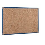 comfortbord, kurk 150X90cm kader blauw gelakt