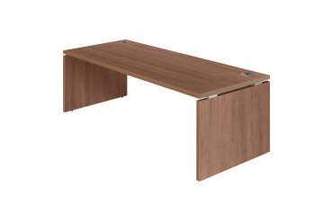 Bureau droit Direction Bruneau Shiny piètement plein bois
