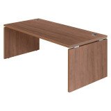 Bureau droit L 180 x P 90 cm, piètement plein bois - Milano