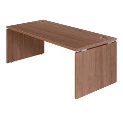 Büro gerades Modell Bruneau Shiny mit massiven Holzbeinen.