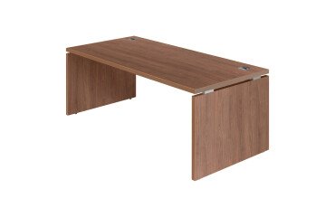 Bureau droit Direction Bruneau Shiny piètement plein bois