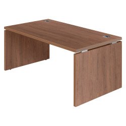 Bureau droit L 160 x P 90 cm, piètement plein bois - Milano
