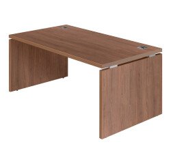 Bureau droit L 160 x P 90 cm, piètement plein bois - Milano