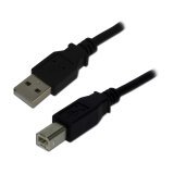 MCL Câble USB A  USB B 1,80 m noir