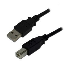 MCL Câble USB A  USB B 1,80 m noir