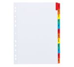 Jeu de 12 intercalaires mensuels bristol blanches - Maxiburo