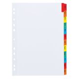 Jeu de 12 intercalaires mensuels bristol blanches - Maxiburo