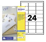 Etiquette timbre 63,5 x 33,9 mm jet d'encre Avery J8159-10 blanche - Boîte de 240