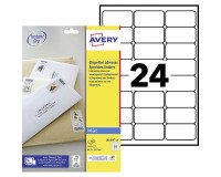 Etiquette timbre 63,5 x 33,9 mm jet d'encre Avery J8159-10 blanche - Boîte de 240