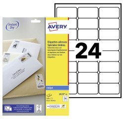 Etiquette timbre 63,5 x 33,9 mm jet d'encre Avery J8159-10 blanche - Boîte de 240