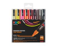 Marker Posca geassorteerde warme kleuren kegelpunt 1,8 tot 2,5 mm - Doos van 8