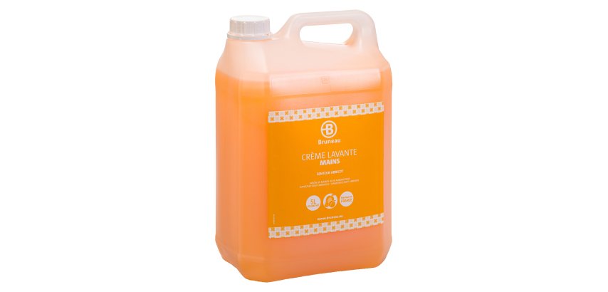 Bottle of 5 L Bruneau washing cream perfume apricot