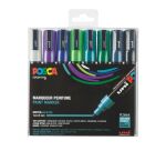 Marqueur Posca couleurs froides assorties pointe cônique 1,8 à 2,5 mm - Boîte de 8