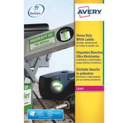 Etiquetas ultrarresistentes láser 45,7 x 21,2 mm Avery L4778-20 blancos - Paquete de 960