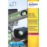 Labels ultra resistant laser 99.1 x 139 mm Avery J4774-20 white - pack of 80