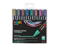 Marcador Posca PC5M colores metálicos surtidos, punta cónica 1,8 a 2,5 mm - Estuche de 8