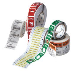 Etiquetas adhesivas personalizadas plastificadas gofradas perladas