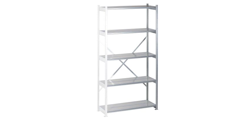 Rayonnages acier galvanisé élément suivant H 200 x L 106 x P 43 cm tôle d'acier galvanisé