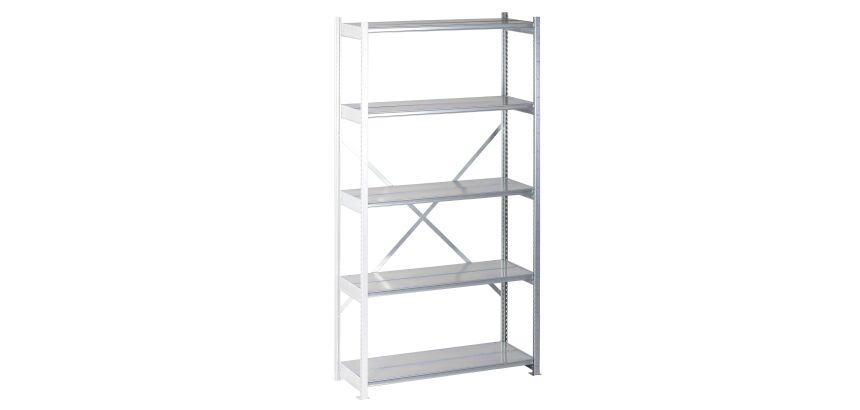 Rayonnages acier galvanisé élément suivant H 200 x L 106 x P 43 cm tôle d'acier galvanisé