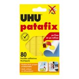 Pâte adhésive Uhu Patafix Original jaune repositionnable - Etui de 80 pastilles
