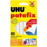 Pâte adhésive Uhu Patafix Original blanche repositionnable - Etui de 80 pastilles
