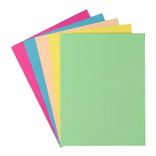 Chemise coin papier A4 dossier 120 g couleurs assorties - Paquet